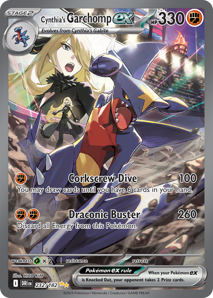 Cynthia's Garchomp ex 232/182, Destined Rivals Pokémon card