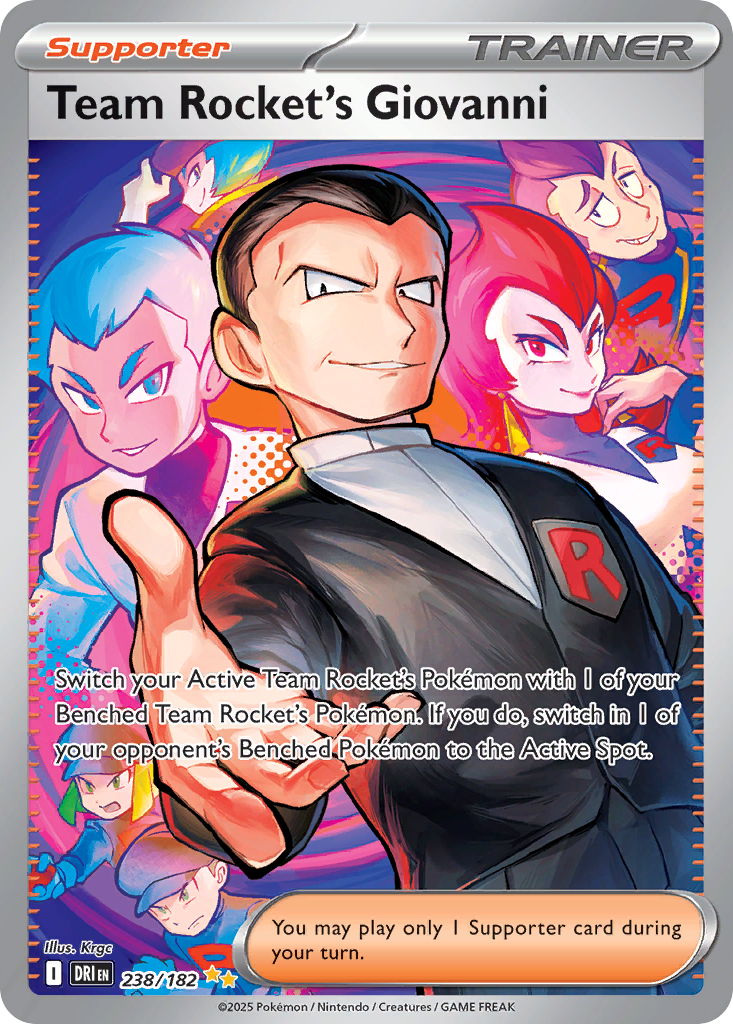 Team Rocket's Giovanni 238/182, Destined Rivals Pokémon card