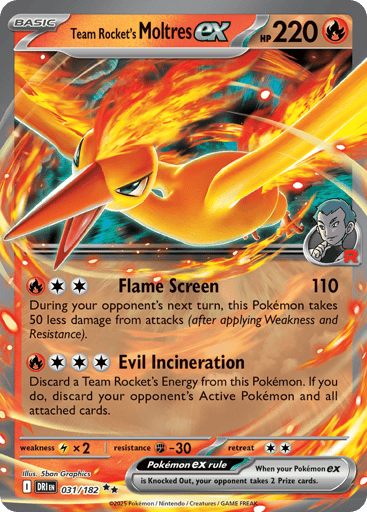Team Rocket's Moltres ex 31/182 from Destined Rivals