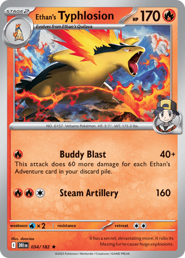 Ethan's Typhlosion 34/182 from Destined Rivals