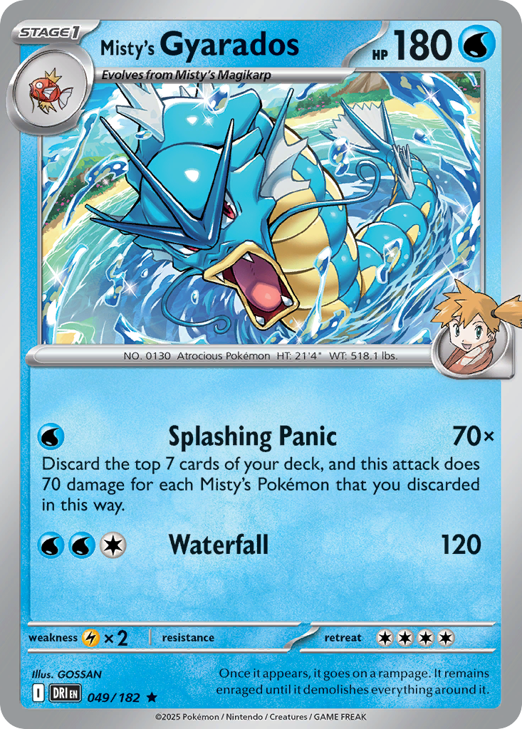 Misty's Gyarados 49/182, Destined Rivals Pokémon card