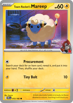 Team Rocket's Mareep 72/182 Destined Rivals
