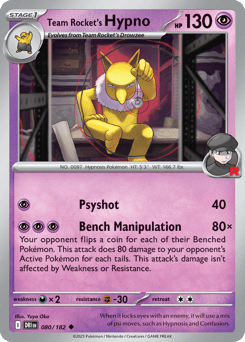 Team Rocket's Hypno 80/182 Destined Rivals