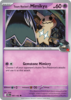 Team Rocket's Mimikyu 87/182 Destined Rivals