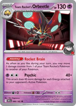 Team Rocket's Orbeetle 89/182 Destined Rivals