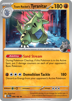 Team Rocket's Tyranitar 96/182 Destined Rivals