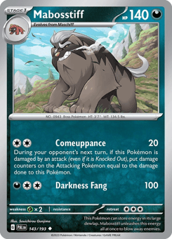 Mabosstiff 143/193, Paldea Evolved