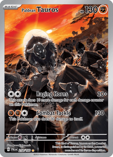 Paldean Tauros 218/193 from Paldea Evolved