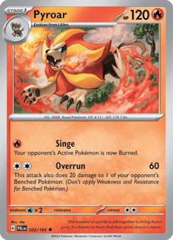 Pyroar 32/193, Paldea Evolved