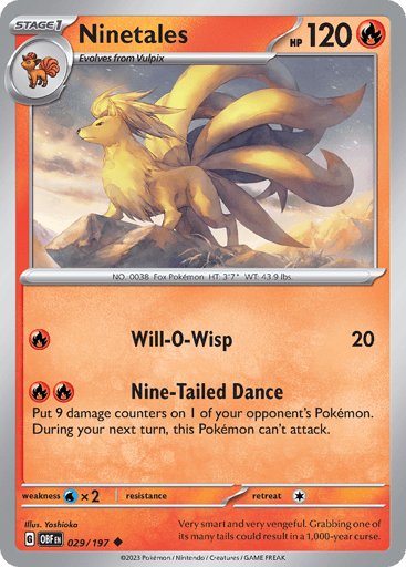 Ninetales 29/197 from Obsidian Flames
