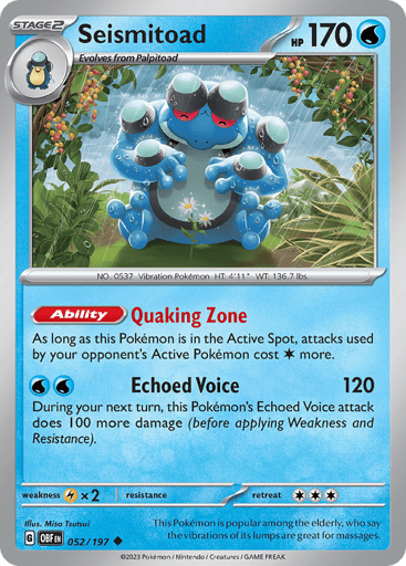 Seismitoad 52/197 from Obsidian Flames