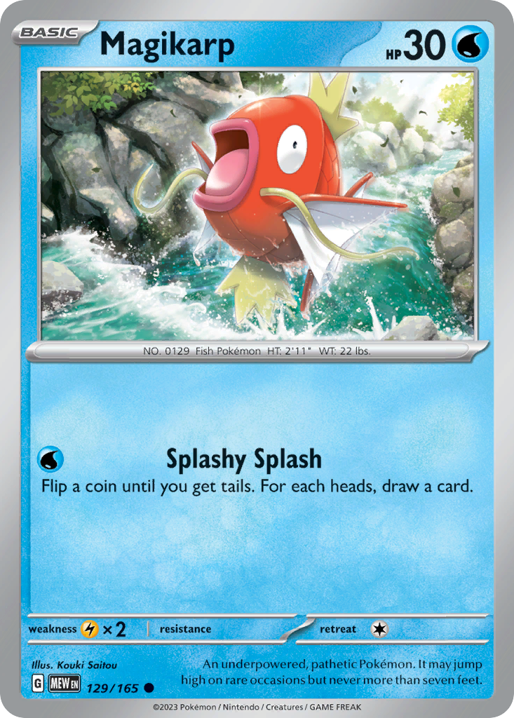Magikarp 129/165, 151 Pokémon card