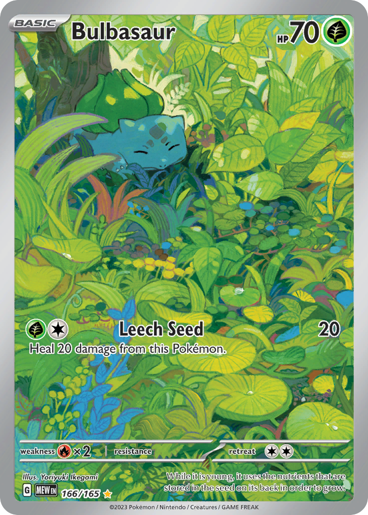 Bulbasaur 166/165, 151 Pokémon card