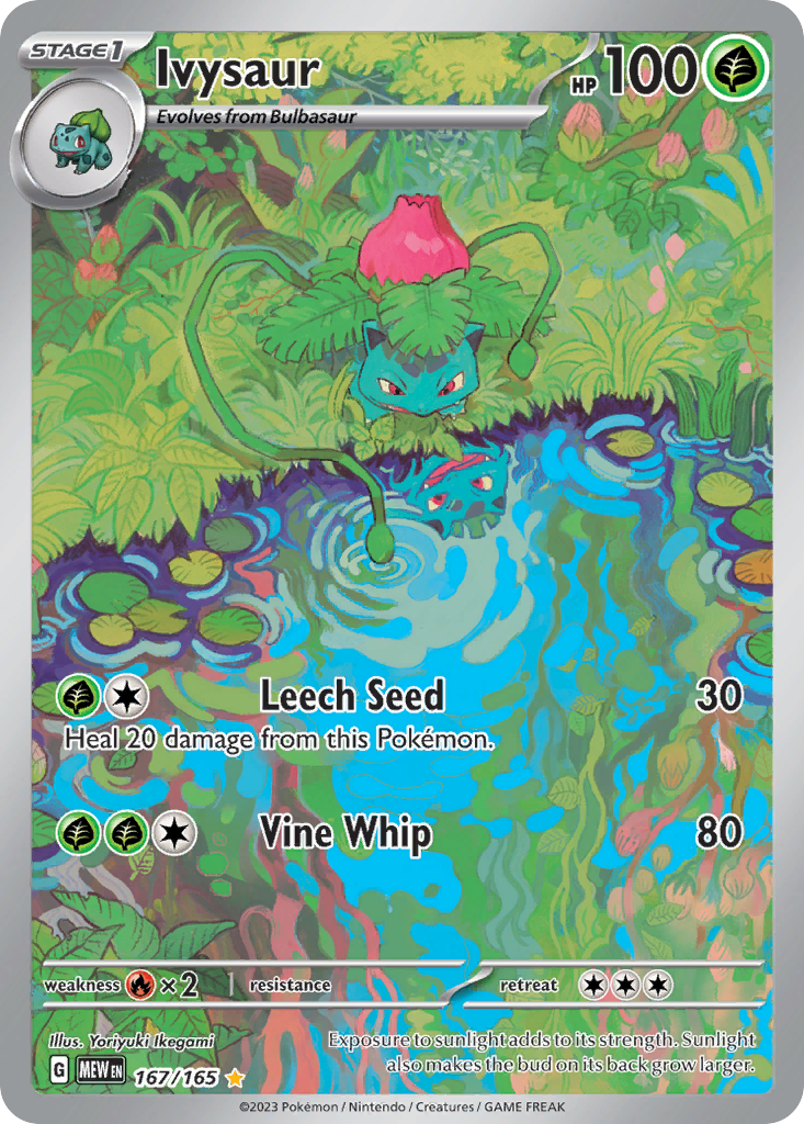 Ivysaur 167/165, 151 Pokémon card
