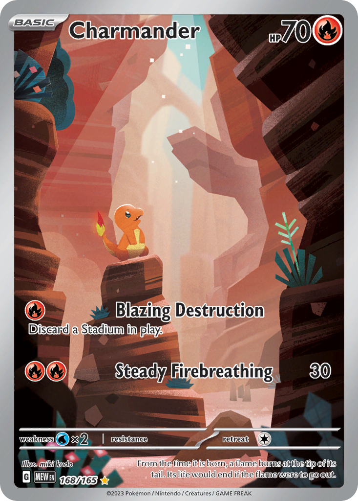 Charmander 168/165, 151 Pokémon card