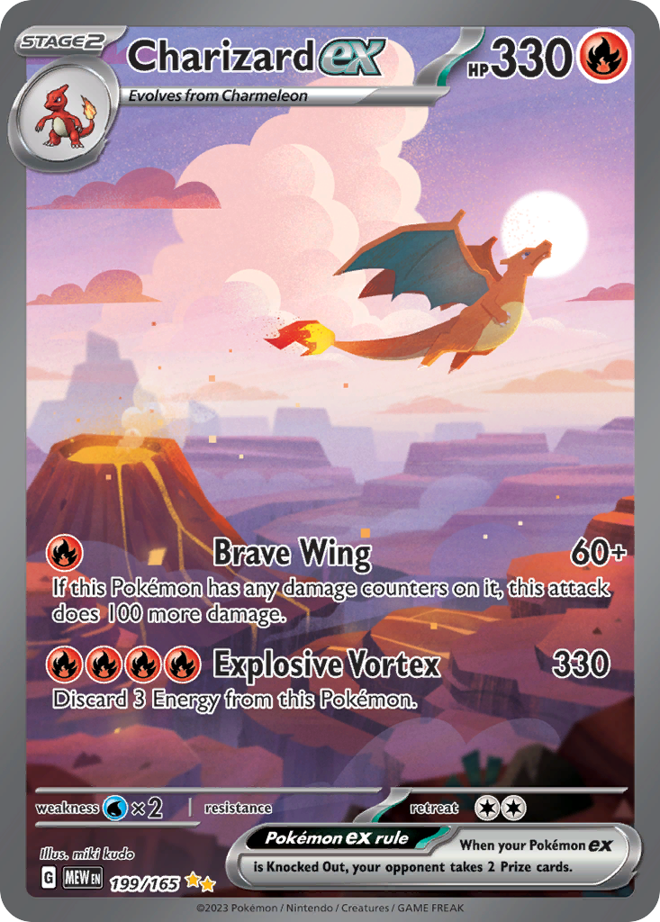 Charizard ex 199/165, 151 Pokémon card