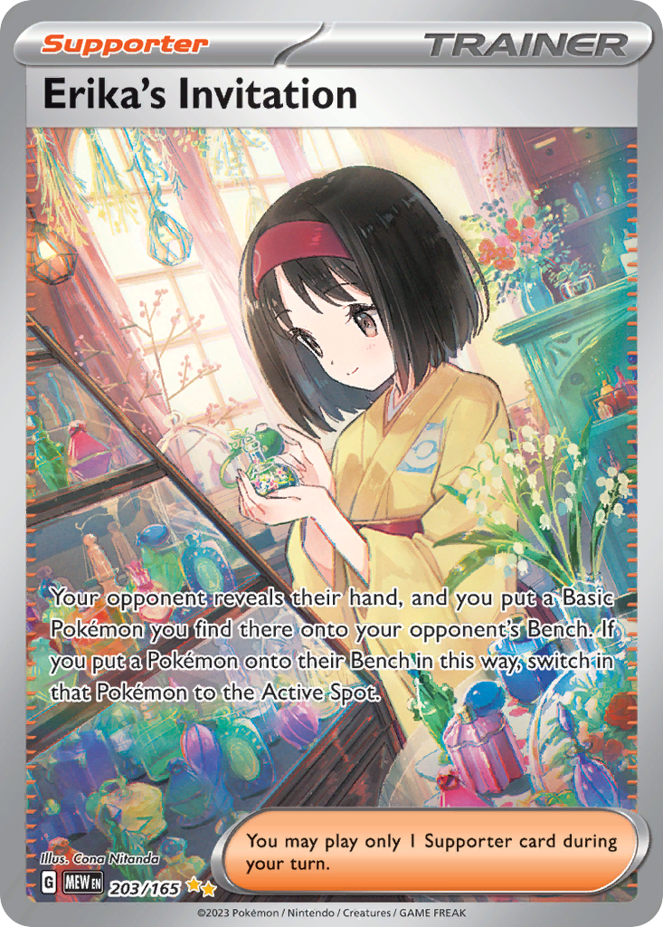Erika's Invitation 203/165, 151 Pokémon card
