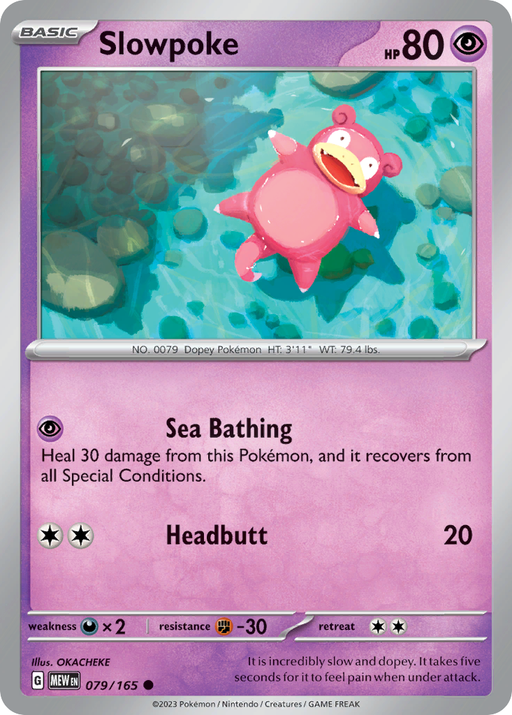 Slowpoke 79/165, 151 Pokémon card