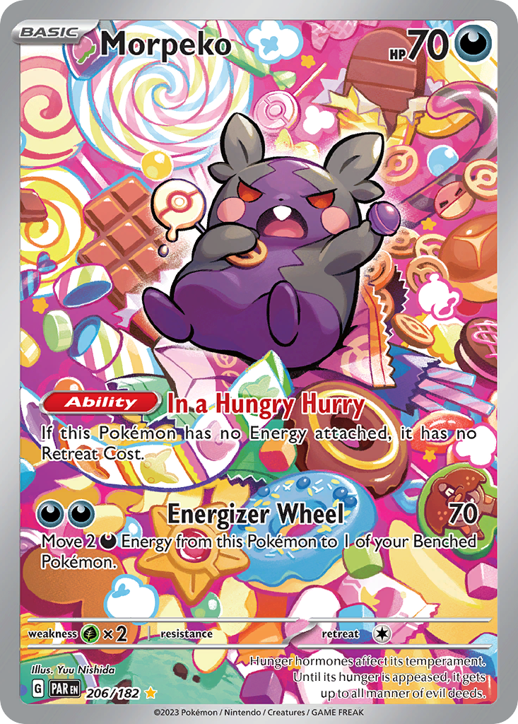 Morpeko 206/182, Paradox Rift Pokémon card