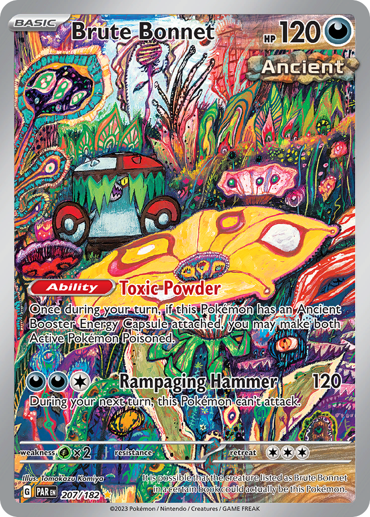 Brute Bonnet 207/182, Paradox Rift Pokémon card