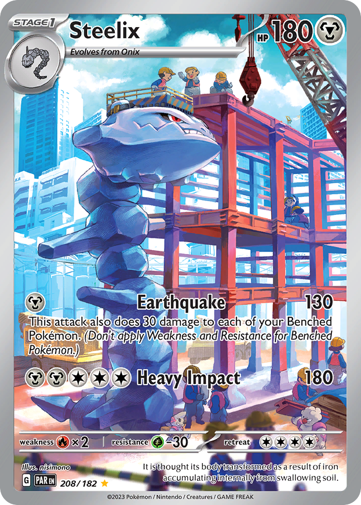 Steelix 208/182, Paradox Rift Pokémon card