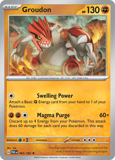Groudon 93/182 from Paradox Rift