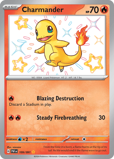Charmander 109/91 from Paldean Fates