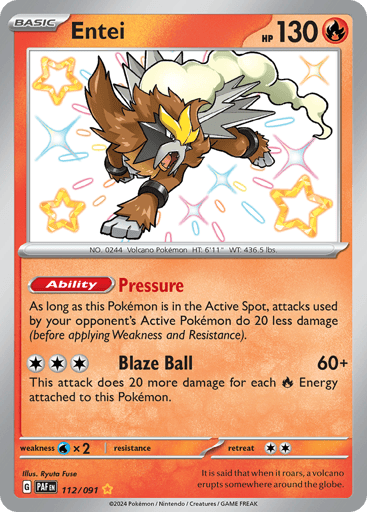 Entei 112/91 from Paldean Fates