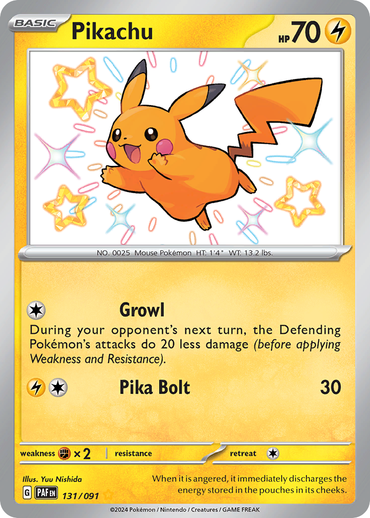 Pikachu 131/91, Paldean Fates Pokémon card