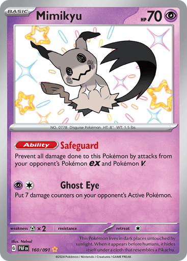 Mimikyu 160/91 from Paldean Fates