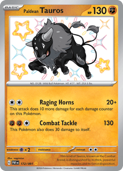 Paldean Tauros 172/91, Paldean Fates