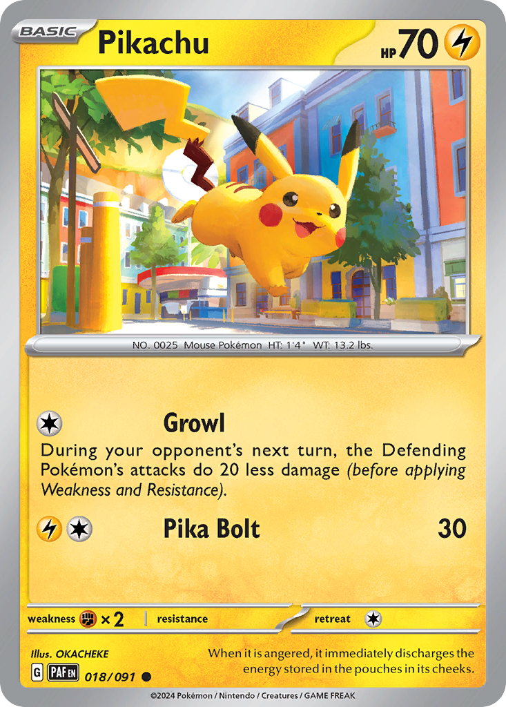 Pikachu 18/91, Paldean Fates Pokémon card