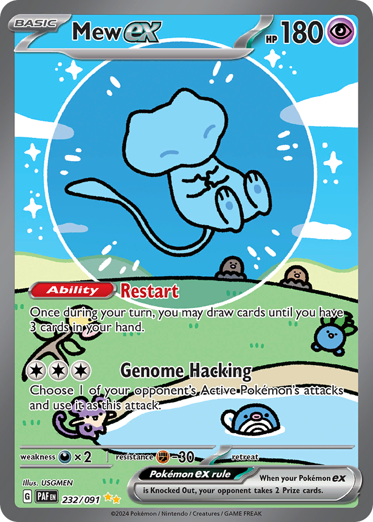 Mew ex 232/91, Paldean Fates Pokémon card
