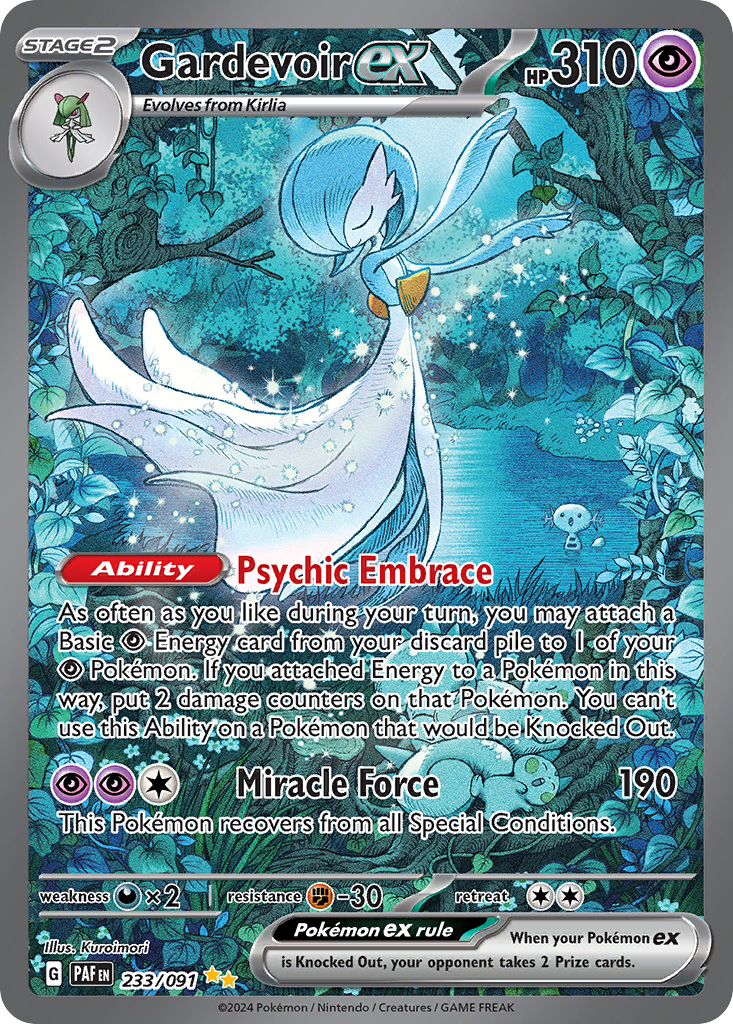Gardevoir ex 233/91, Paldean Fates Pokémon card