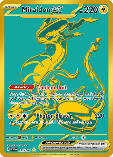 Miraidon ex 243/91 from Paldean Fates