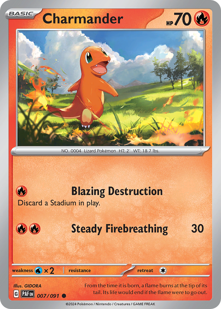 Charmander 7/91, Paldean Fates Pokémon card
