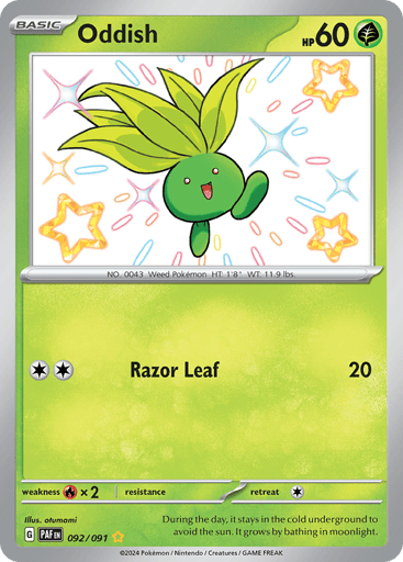 Oddish 92/91 from Paldean Fates