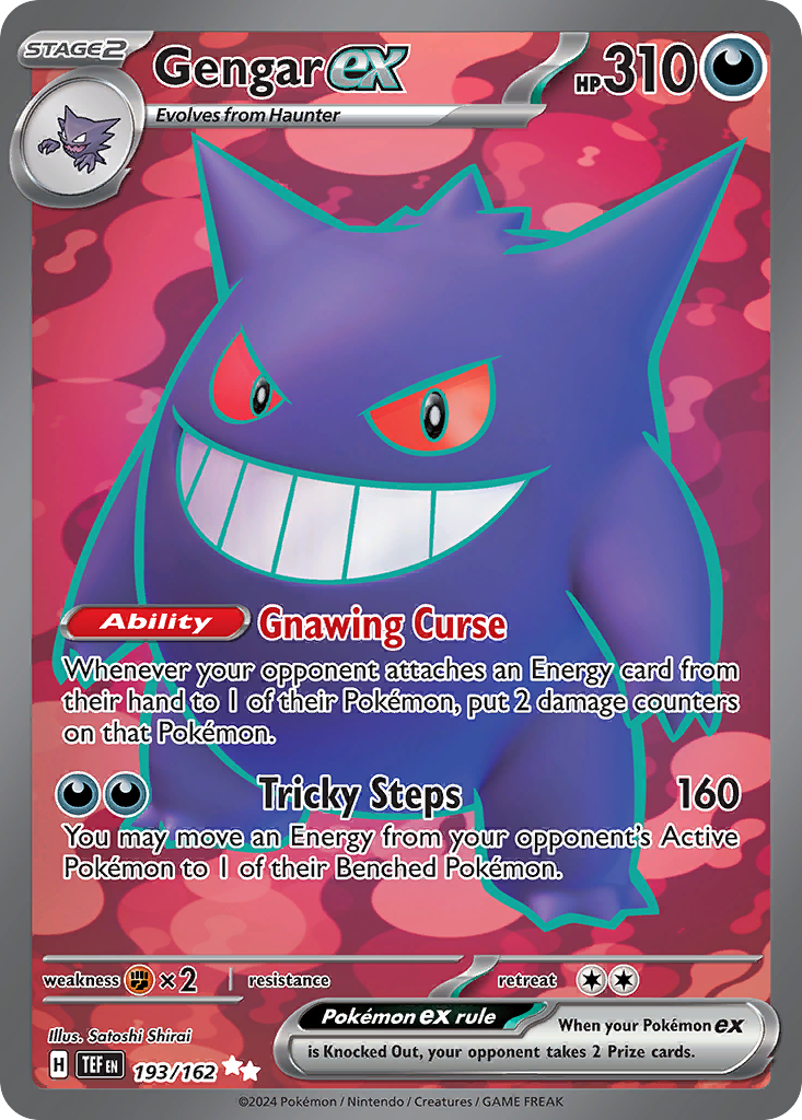 Gengar ex 193/162, Temporal Forces Pokémon card