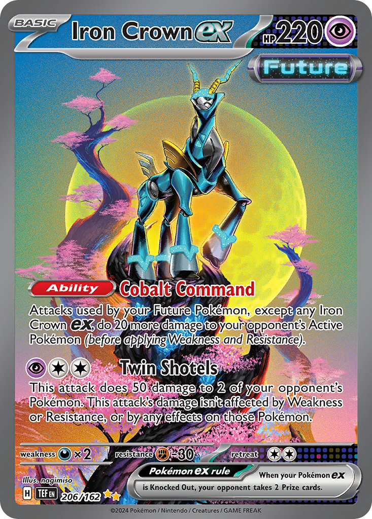 Iron Crown ex 206/162, Temporal Forces Pokémon card