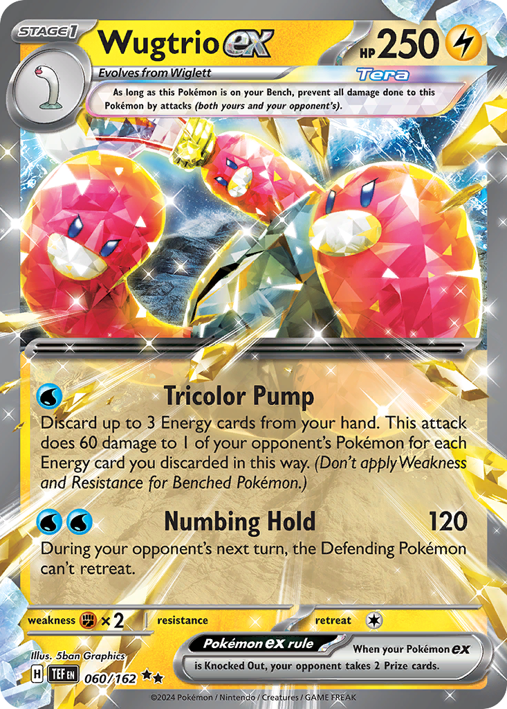Wugtrio ex 60/162, Temporal Forces Pokémon card