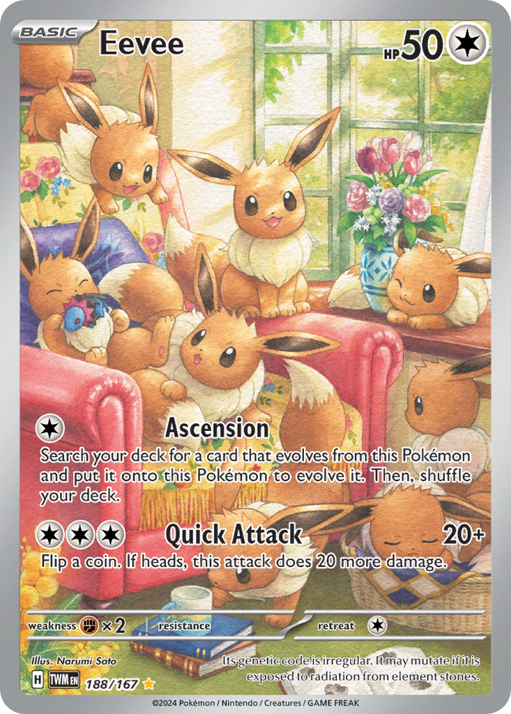 Eevee 188/167, Twilight Masquerade Pokémon card