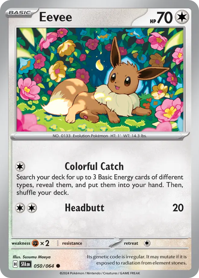 Eevee 50/64, Shrouded Fable Pokémon card