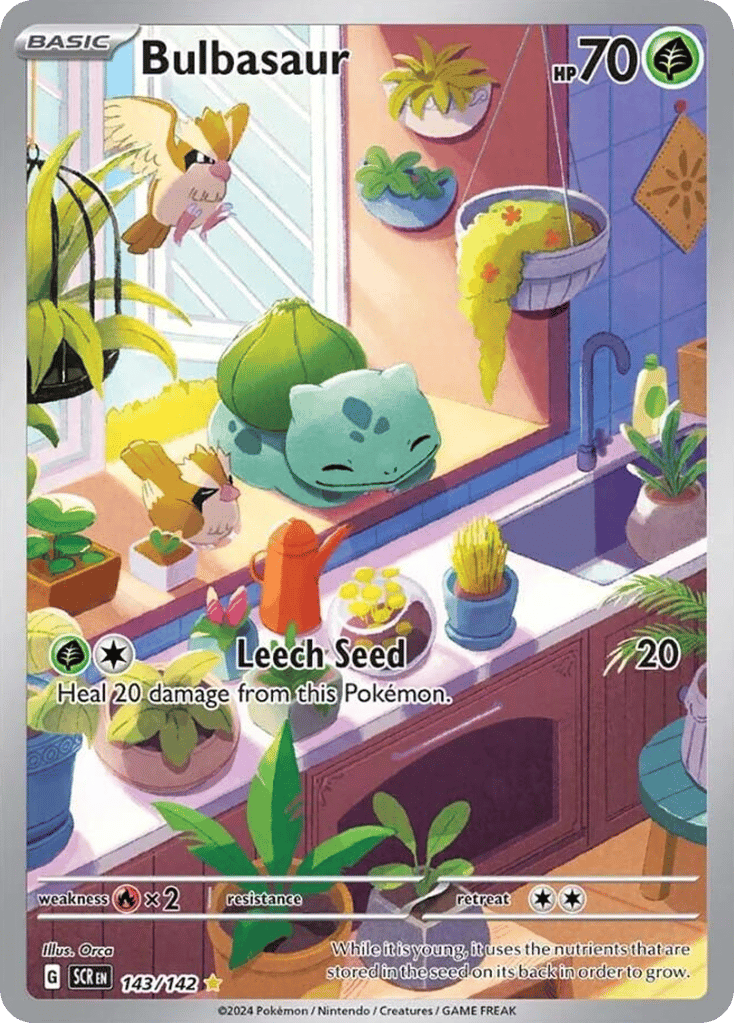 Bulbasaur 143/142, Stellar Crown Pokémon card