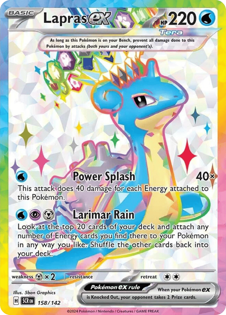 Lapras ex 158/142, Stellar Crown Pokémon card