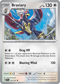 Braviary 153/191, Surging Sparks