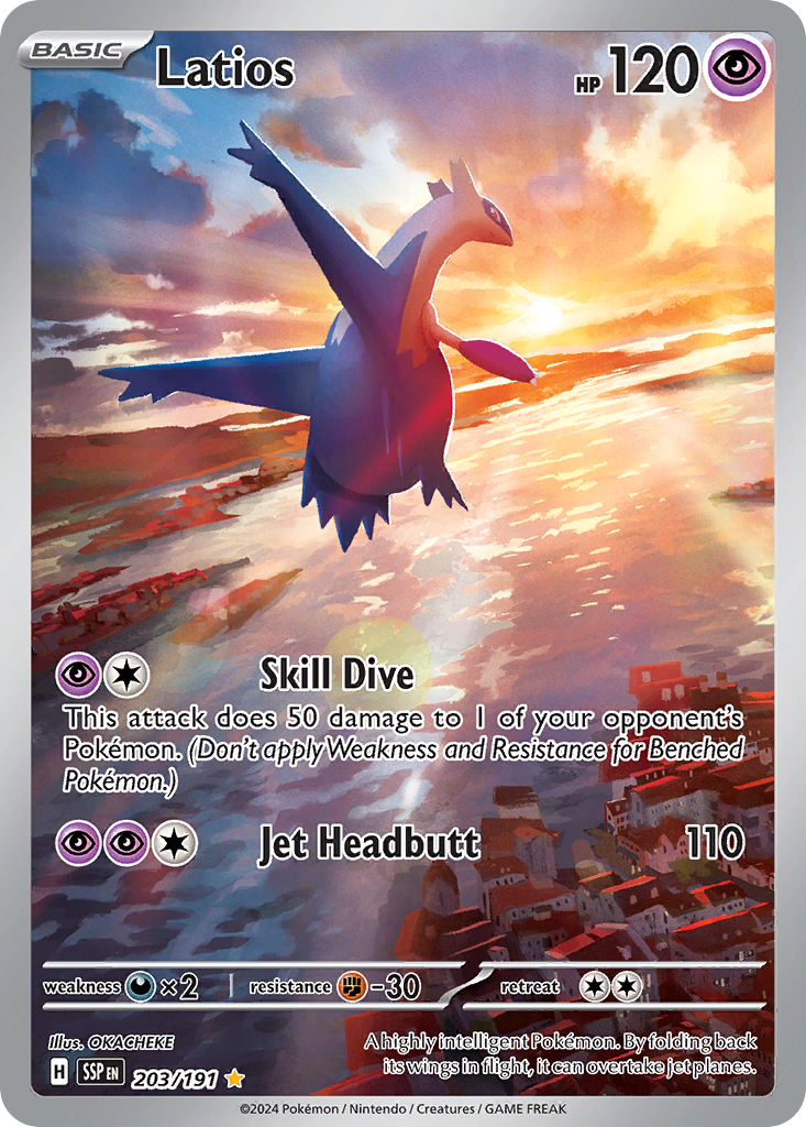 Latios 203/191, Surging Sparks Pokémon card
