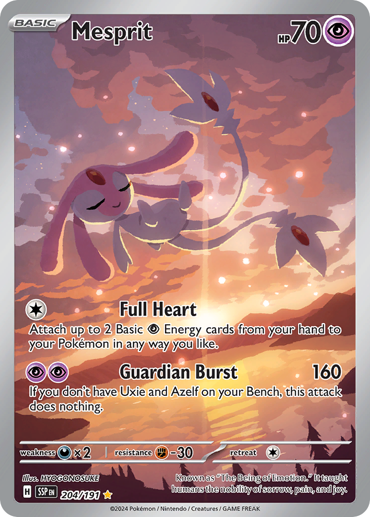 Mesprit 204/191, Surging Sparks Pokémon card