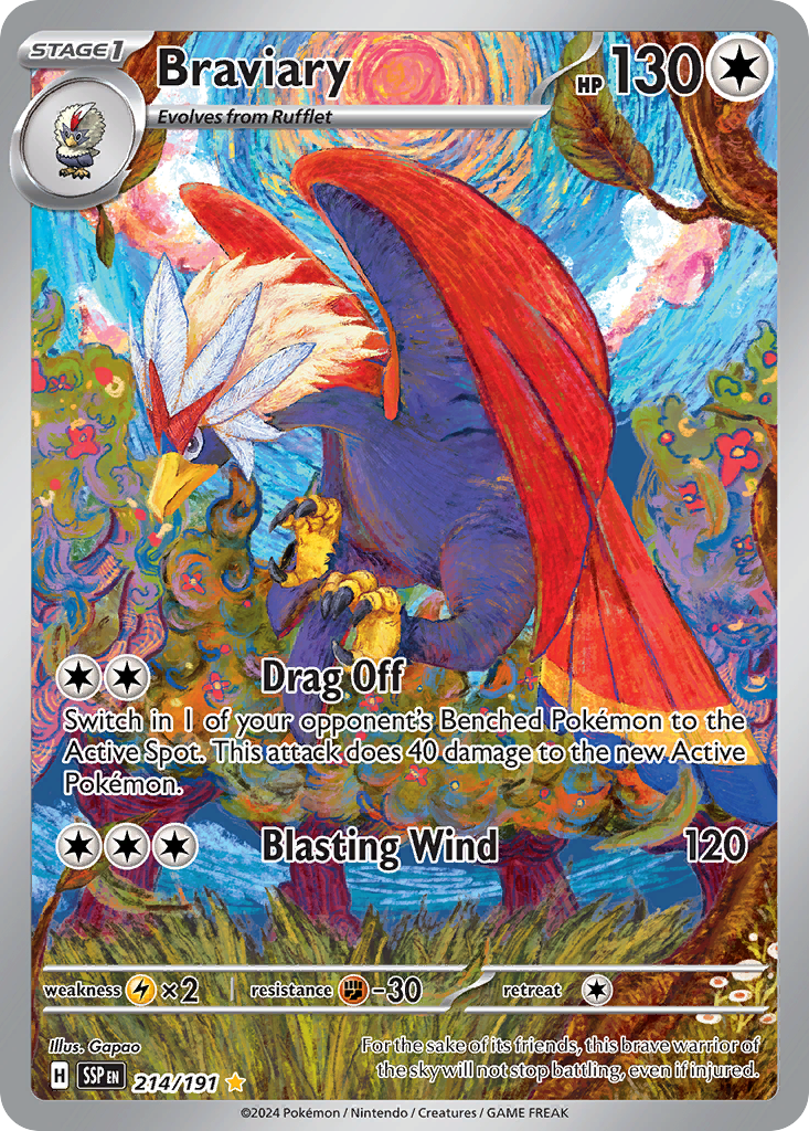 Braviary 214/191, Surging Sparks Pokémon card