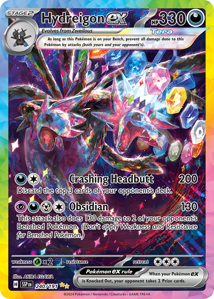 Hydreigon ex 240/191, Surging Sparks Pokémon card