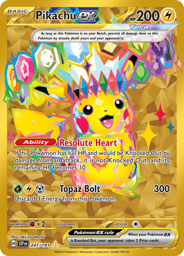 Pikachu ex 247/191 from Surging Sparks
